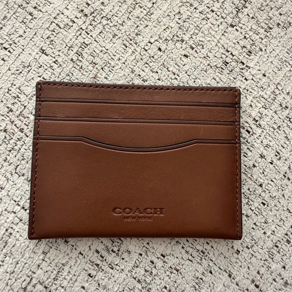 Coach Other - NWOT Coach Tan Leather Card Holder